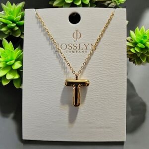 T - 18K STAINLESS STEEL TARNISH FREE INITIAL NECKLACE